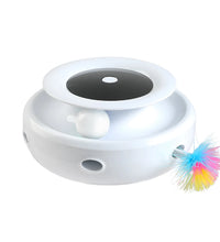 Cat Toys 2-In-1 Interactive Cat Toys for Indoor Cats, Cat Balls, Cat Mice Toy, Cat Entertainment Toys with 2Pcs Feathers, Motion-Activated Toy with Feathers Provides, Batteries or USB Charge