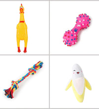 4 Pcs Dog Toys Pet Ball Bone Rope Squeaky Plush Toys Kit Puppy Lnteractive Molar Chewing Toy for Small Large Dogs Pug Supplies