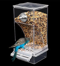 No Mess Bird Feeders Automatic Parrot Feeder Drinker Acrylic Seed Food Container Cage Accessories for Small and Medium Parakeets