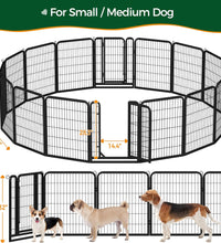 Dog Playpen Outdoor, 32 Inch 16 Panels Dog Pen Indoor Heavy Duty Puppy Exercise Pen Metal Pet Fence for RV Camping/Yard/Garden