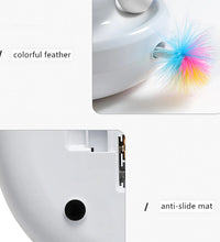 Cat Toys 2-In-1 Interactive Cat Toys for Indoor Cats, Cat Balls, Cat Mice Toy, Cat Entertainment Toys with 2Pcs Feathers, Motion-Activated Toy with Feathers Provides, Batteries or USB Charge