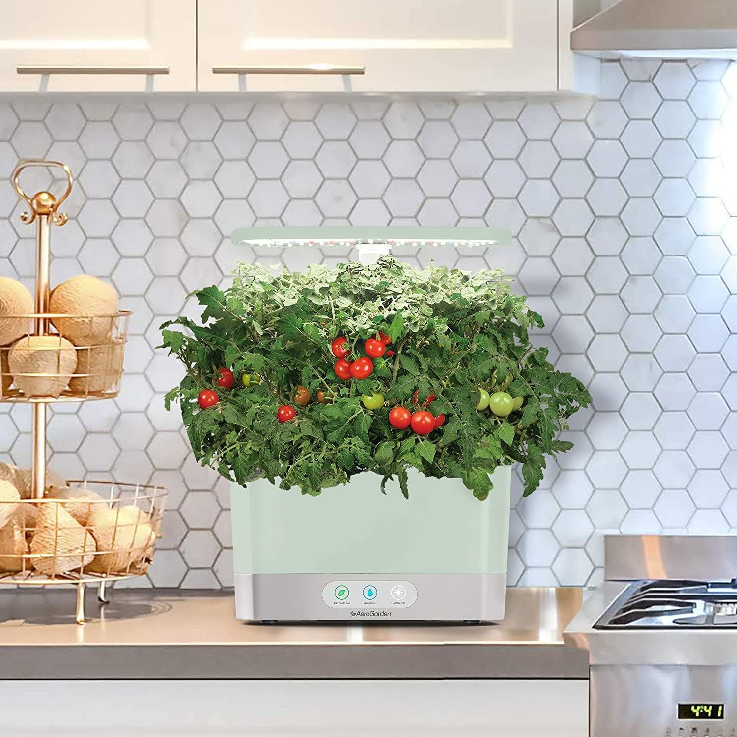 Harvest Indoor Garden Hydroponic System with LED Grow Light and Herb Kit, Holds up to 6 Pods, Sage
