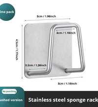 1Pc Stainless Steel Sink Sponge Rack for Sponge Steel Wire Ball Draining Paste the Inner Wall of the Sink Kitchen Supplies