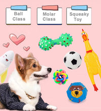 4 Pcs Dog Toys Pet Ball Bone Rope Squeaky Plush Toys Kit Puppy Lnteractive Molar Chewing Toy for Small Large Dogs Pug Supplies