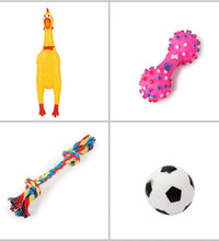 4 Pcs Dog Toys Pet Ball Bone Rope Squeaky Plush Toys Kit Puppy Lnteractive Molar Chewing Toy for Small Large Dogs Pug Supplies