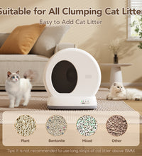 Self-Cleaning Cat Litter Box, Automatic Cat Litter Box with APP Control, Safety Sensors, Odor Isolation & Health Monitoring