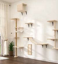 Damyanti Wall-Mounted Cat Tree Shelved 6 Pcs Climbing Center