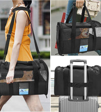 Pet Carrier Airline Approved, Cat Carriers for Medium Cats Small Cats, Soft Dog Carriers for Small Dogs Medium Dogs, TSA Approved Pet Carrier for Cats Dogs of 15 Lbs, Puppy Carrier,Black