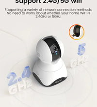 2.5K QHD Indoor Security Camera, 2.4G&5Ghz Wifi, Pan/Tilt Home Camaras Monitor with Night Vision, Phone App, Audio, Motion Detection and Cloud & SD Card Storage,Pet/Dog/Cat/Baby Cam.