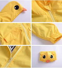 Toddler Baby Boy Girl Duck Rain Jacket Cute Cartoon Animal Raincoat Hoodie Kids Coat Fall Winter School Outfit