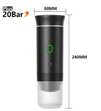Wireless Electric Portable Espresso Coffee Machine for Car & Home Camping Coffee Maker 3-In-1 Capsule Powder Travel Coffee Maker
