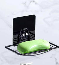 1Pc-Stainless Steel Soap Rack Punch-Free Nail-Free Bathroom Single Layer Drain Wall Hanging Sucker Soap Box Light Luxury Shelf
