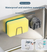 1Pc Stainless Steel Sink Sponge Rack for Sponge Steel Wire Ball Draining Paste the Inner Wall of the Sink Kitchen Supplies