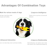 4 Pcs Dog Toys Pet Ball Bone Rope Squeaky Plush Toys Kit Puppy Lnteractive Molar Chewing Toy for Small Large Dogs Pug Supplies