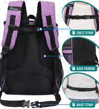 Dog Backpack Carrier, Airline Approved Cat Backpacks for Carrying Small Large Cats, Pet Carrier Back Pack, Ventilated Soft Sided for Travel, Hiking, Camping, Max 18 Lbs, Purple