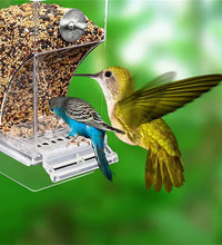 No Mess Bird Feeders Automatic Parrot Feeder Drinker Acrylic Seed Food Container Cage Accessories for Small and Medium Parakeets