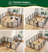Dog Playpen Outdoor, 32 Inch 16 Panels Dog Pen Indoor Heavy Duty Puppy Exercise Pen Metal Pet Fence for RV Camping/Yard/Garden