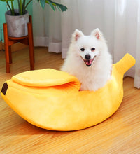 Banana Shaped Pet Bedding Comfortable Cat Nest Mat Winter Cushion Warm Soft Funny Kitten Sleeping Bag Cute Cozy Dog Accessories