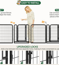 Dog Playpen Outdoor, 32 Inch 16 Panels Dog Pen Indoor Heavy Duty Puppy Exercise Pen Metal Pet Fence for RV Camping/Yard/Garden