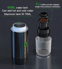 Wireless Electric Portable Espresso Coffee Machine for Car & Home Camping Coffee Maker 3-In-1 Capsule Powder Travel Coffee Maker