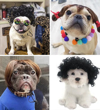 Pet Wigs Cosplay Props Dog Cat Cross-Dressing Hair Set Photography Funny Props Head Accessories Prank Pet Supplies Costumes DIY