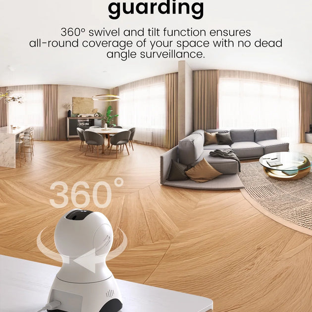 2.5K QHD Indoor Security Camera, 2.4G&5Ghz Wifi, Pan/Tilt Home Camaras Monitor with Night Vision, Phone App, Audio, Motion Detection and Cloud & SD Card Storage,Pet/Dog/Cat/Baby Cam.