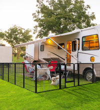 Dog Playpen Outdoor, 32 Inch 16 Panels Dog Pen Indoor Heavy Duty Puppy Exercise Pen Metal Pet Fence for RV Camping/Yard/Garden