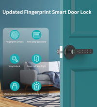 Smart Fingerprint Door Lock Biometric Keyless Entry Door Knob with Keypads by  for Home