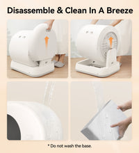 Self-Cleaning Cat Litter Box, Automatic Cat Litter Box with APP Control, Safety Sensors, Odor Isolation & Health Monitoring