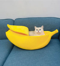 Banana Shaped Pet Bedding Comfortable Cat Nest Mat Winter Cushion Warm Soft Funny Kitten Sleeping Bag Cute Cozy Dog Accessories