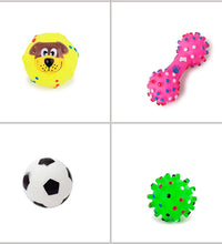 4 Pcs Dog Toys Pet Ball Bone Rope Squeaky Plush Toys Kit Puppy Lnteractive Molar Chewing Toy for Small Large Dogs Pug Supplies