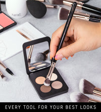 Beauty 15Piece Award Winning Professional Makeup Brush Set: Vegan Makeup Brushes with Case, Makeup Sponge, Brush Cleaner, Guide, Gift Box