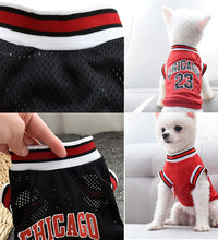 Dog Basketball Jersey Clothes Boy Girl Pet Vest Puppy Shirt Apparel Cute Summer Fashion Cotton Tshirt for Large Dogs, Medium & Small Chihuahua,Yorkies BLUE+RED Large-Back,13.78In ,Chest 18.9In