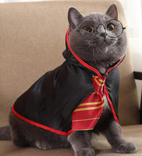 Cat Halloween Costume Anime Pet Clothes for Small Dog Kitten Costume Wizard Accessories Outfits (L) Red