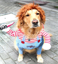 Funny Dog Clothes Dogs Cosplay Costume Halloween Comical Outfits Holding a Knife Set Pet Cat Dog Festival Party Clothing
