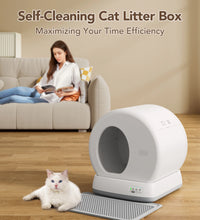 Self-Cleaning Cat Litter Box, Automatic Cat Litter Box with APP Control, Safety Sensors, Odor Isolation & Health Monitoring