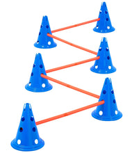 VEVOR Dog Agility Hurdle Cone Set 6 PCS Kit-12 Xcones 6 Xagility Rods with Bag
