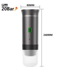 Wireless Electric Portable Espresso Coffee Machine for Car & Home Camping Coffee Maker 3-In-1 Capsule Powder Travel Coffee Maker