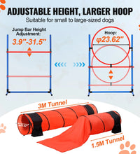 VEVOR Dog Agility Training Equipment 7 PCS Set Upgrade W/ Hurdles 2 Tunnels Ring