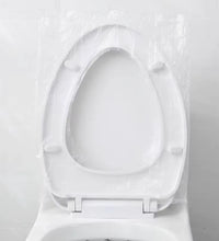 50Pcs Disposable Plastic Toilet Seat Cover Waterproof and Non Slip Individually Wrapped, for Travel, Toilet Seat Protectors