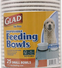for Pets Disposable Feeding Bowls Small Dog Bowls in Gray Pattern 1.75 Cup Feeding Size, 25 Count Dog Bowls Are Great for Dry and Wet Dog Food or Water (Pack of 1, 25 Count Total)
