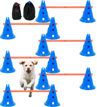 VEVOR Dog Agility Hurdle Cone Set 6 PCS Kit-12 Xcones 6 Xagility Rods with Bag