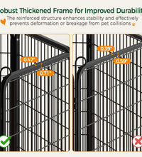 Dog Playpen Outdoor, 32 Inch 16 Panels Dog Pen Indoor Heavy Duty Puppy Exercise Pen Metal Pet Fence for RV Camping/Yard/Garden