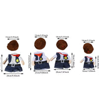 Pet Dog Cat Costume Cowboy Jeans Hoodie Shirts Halloween Costume Jumpsuit Puppy Clothes Funny Coat