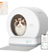 Self-Cleaning Cat Litter Box, Automatic Cat Litter Box with APP Control, Safety Sensors, Odor Isolation & Health Monitoring