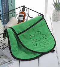 Benat Pets. Dog Bath Towel Double Drop Pocket Design