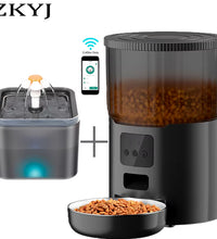 4L Pet Feeder Tuya WIFI Automatic Dog Food Dispenser Smart Cat Feeder 2L Cat Automatic Drinking Fountain Dog Water Feeder