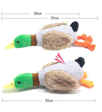 Cute Plush Duck Sound Pet Toys Stuffed Squeaky Animal Squeak Dog Toy Cleaning Tooth Dog Chew Rope Toys Pet Dog Accessories Toys