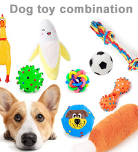 4 Pcs Dog Toys Pet Ball Bone Rope Squeaky Plush Toys Kit Puppy Lnteractive Molar Chewing Toy for Small Large Dogs Pug Supplies