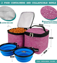 Dog Travel Bag Backpack, Airline Approved Dog Bags for Traveling, Puppy Diaper Bag Supplies, Pet Camping Essentials Hiking Accessories Dog Mom Gift, Food Container, Collapsible Bowls, Pink